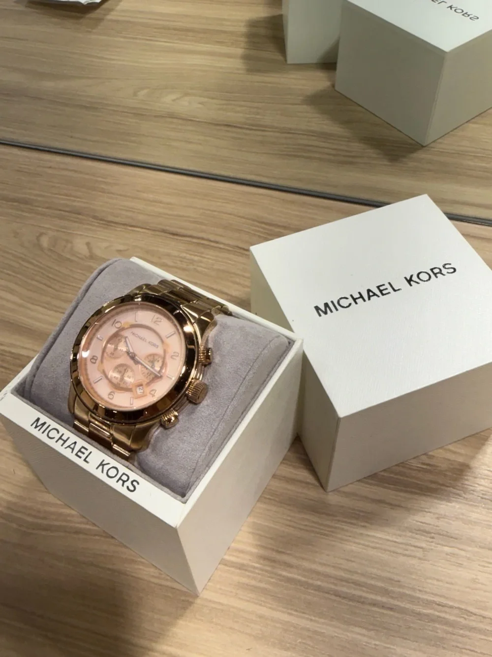 Michael Kors Oversized Rose Gold Chronograph Watch